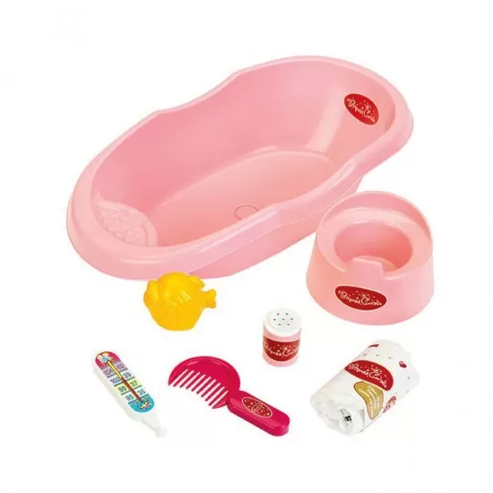 Set de baie cu accesorii pentru papusi Coralie Set de baie cu accesorii pentru papusi Coralie