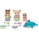Set de joaca Sylvanian Families Prietenii de la Gradinita - Trio la Piscina