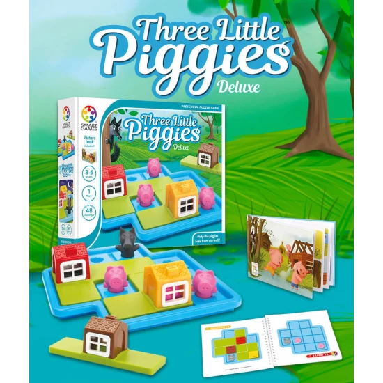 Joc logic Cei trei purcelusi Deluxe Joc logic Cei trei purcelusi Deluxe