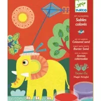 Nisip colorat Djeco Animale pentru copii