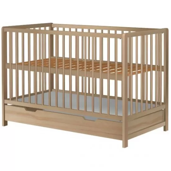Patut copii din lemn Hubners Dominic 120x60 cm natur cu sertar Patut copii din lemn Hubners Dominic 120x60 cm natur cu sertar