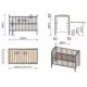 Patut copii din lemn Hubners Karly 120x60 cm Alb Patut copii din lemn Hubners Karly 120x60 cm Alb