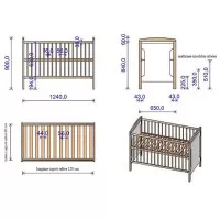 Patut copii din lemn Hubners Karly Girafa 120x60 cm Venghe
