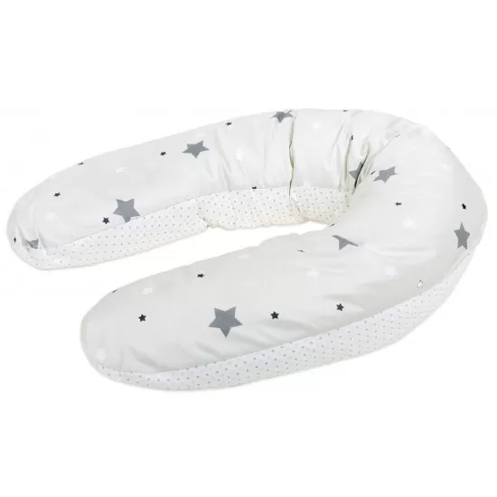Perna pentru gravide si alaptare Grey Stars Perna pentru gravide si alaptare Grey Stars