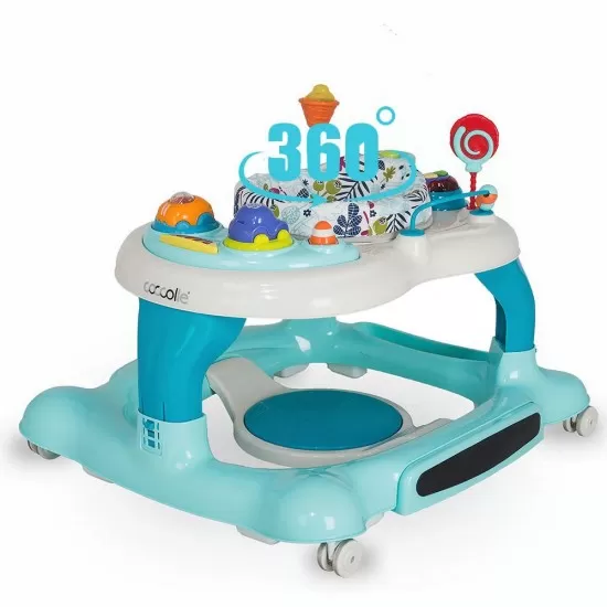 Premergator cu centru de activitati Coccolle Arlo Albastru Premergator cu centru de activitati Coccolle Arlo Albastru