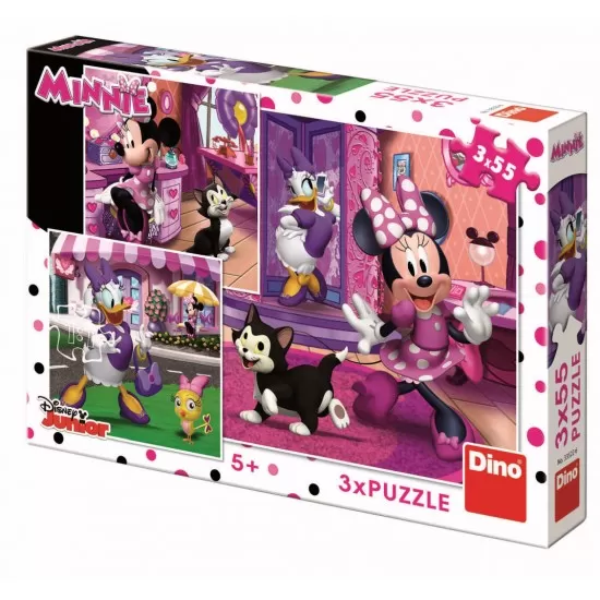 Puzzle 3 in 1 - O zi cu Minnie (55 piese) Puzzle 3 in 1 - O zi cu Minnie (55 piese)