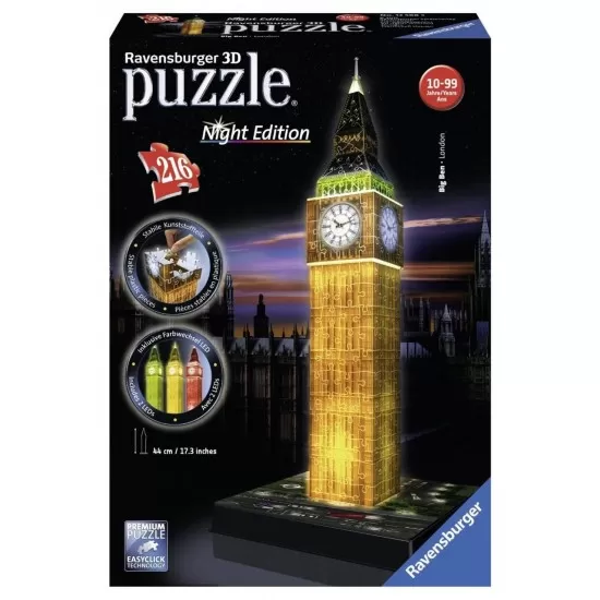 PUZZLE 3D BIG BEN, EDITIE LUMINOASA, 216 PIESE PUZZLE 3D BIG BEN, EDITIE LUMINOASA, 216 PIESE