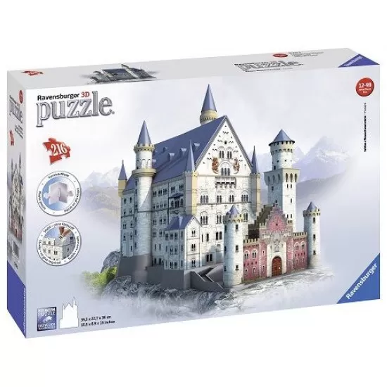 PUZZLE 3D CASTELUL NEUSCHWANSTEIN, 216 PIESE PUZZLE 3D CASTELUL NEUSCHWANSTEIN, 216 PIESE