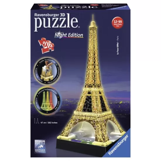 Puzzle 3D Turnul Eiffel Noaptea 216 Piese Puzzle 3D Turnul Eiffel Noaptea 216 Piese