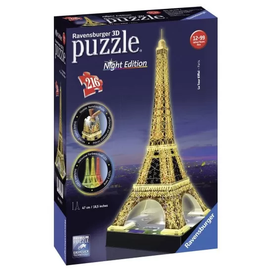 Puzzle 3D Turnul Eiffel Noaptea 216 Piese Puzzle 3D Turnul Eiffel Noaptea 216 Piese