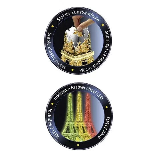 Puzzle 3D Turnul Eiffel Noaptea 216 Piese Puzzle 3D Turnul Eiffel Noaptea 216 Piese