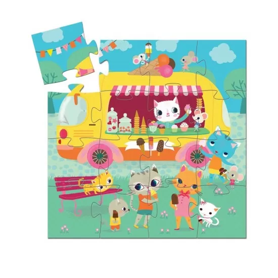 Puzzle Djeco - Masina de inghetata Puzzle Djeco - Masina de inghetata