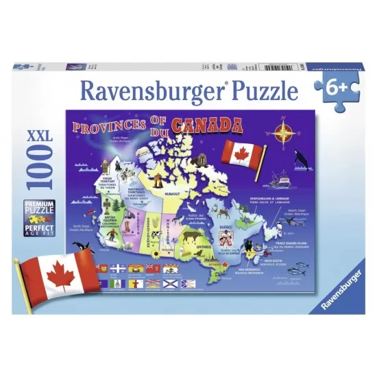 Puzzle Harta Canadei 100 piese Puzzle Harta Canadei 100 piese
