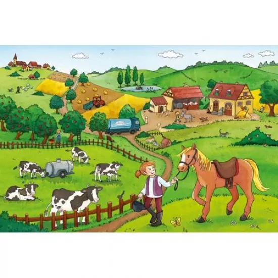 PUZZLE MUNCA LA FERMA, 2x12 PIESE PUZZLE MUNCA LA FERMA, 2x12 PIESE