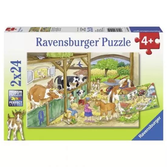 PUZZLE O ZI LA FERMA, 2x24 PIESE PUZZLE O ZI LA FERMA, 2x24 PIESE