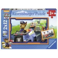 PUZZLE PATRULA CATELUSILOR IN ACTIUNE, 2x12 PIESE