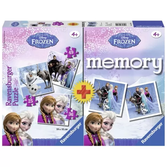PUZZLE + JOC MEMORY FROZEN 3 BUC IN CUTIE 25/36/49 PIESE PUZZLE + JOC MEMORY FROZEN 3 BUC IN CUTIE 25/36/49 PIESE