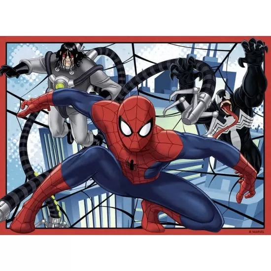 PUZZLE SPIDERMAN, 4 BUC IN CUTIE, 12/16/20/24 PIESE PUZZLE SPIDERMAN, 4 BUC IN CUTIE, 12/16/20/24 PIESE