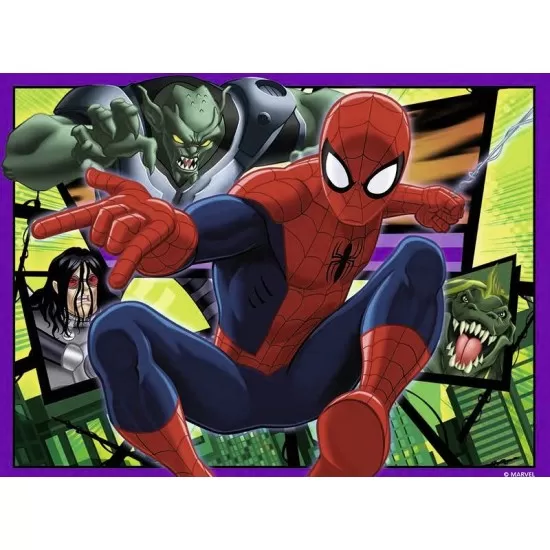 PUZZLE SPIDERMAN, 4 BUC IN CUTIE, 12/16/20/24 PIESE PUZZLE SPIDERMAN, 4 BUC IN CUTIE, 12/16/20/24 PIESE