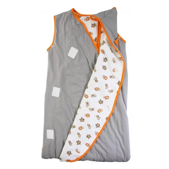 Sac de dormit multifunctional Grey Orange Zoo Animal Travel 1-3 ani 2.5 Tog