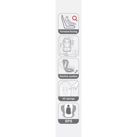 Scaun auto Fabio cu Isofix Gri Coletto - Grupa 9-36 kg Scaun auto Fabio cu Isofix Gri Coletto - Grupa 9-36 kg