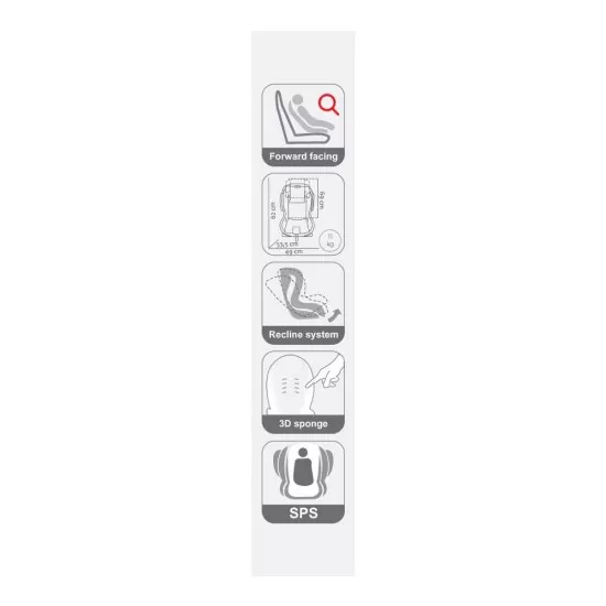 Scaun auto Sportivo Only cu Isofix Grey Coletto Scaun auto Sportivo Only cu Isofix Grey Coletto