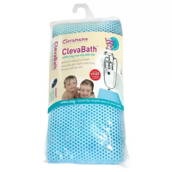 Set covoras antiderapant si genunchiera pentru baie bleu Clevamama Set covoras antiderapant si genunchiera pentru baie bleu Clevamama