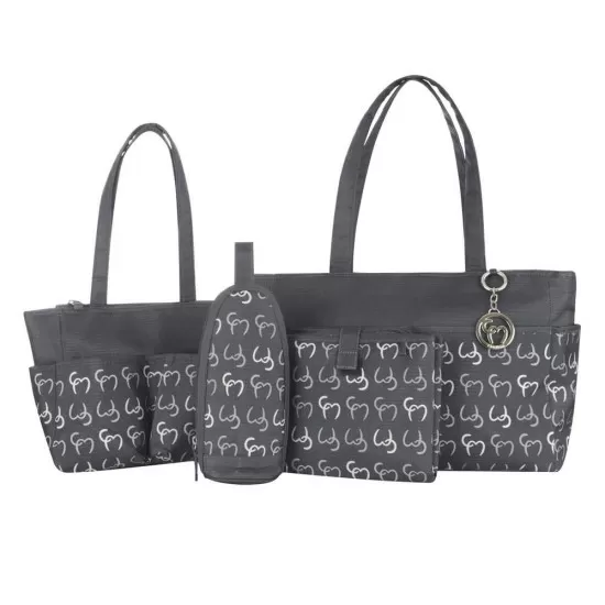Set geanta multifunctionala Nicole Asphalt Clevamama Set geanta multifunctionala Nicole Asphalt Clevamama