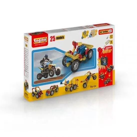 Set inginerie 25 modele cu motor Engino Set inginerie 25 modele cu motor Engino
