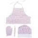 Set sortulet si accesorii alb cu buline