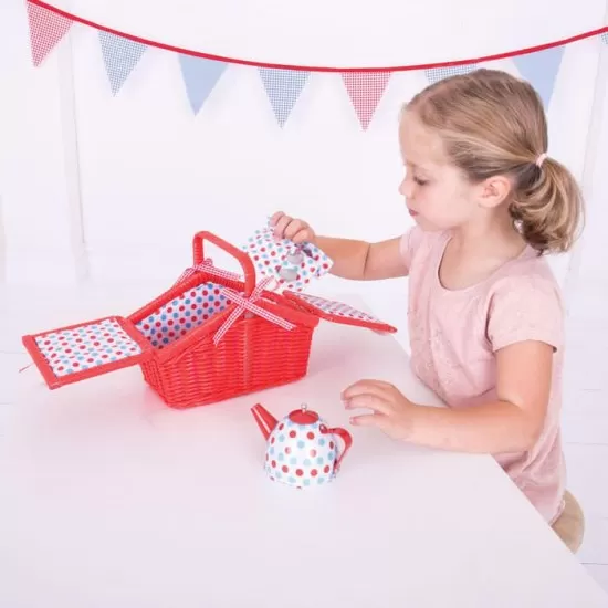 Setul meu de picnic cu buline - BigJigs Setul meu de picnic cu buline - BigJigs