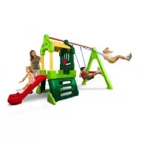 Spatiu de joaca cu tobogan si leagan - Little Tikes