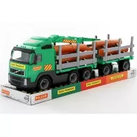 Trailer Powertruck cu remorca si lemne 