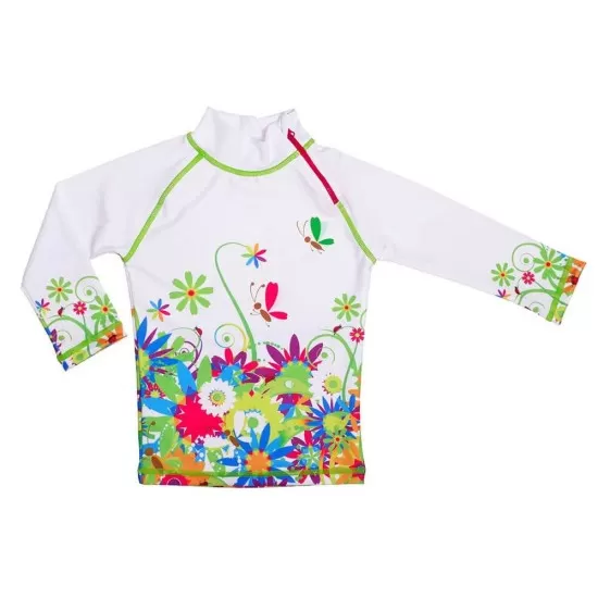 Tricou de baie Flowers marime 86- 92 protectie UV Swimpy Tricou de baie Flowers marime 86- 92 protectie UV Swimpy