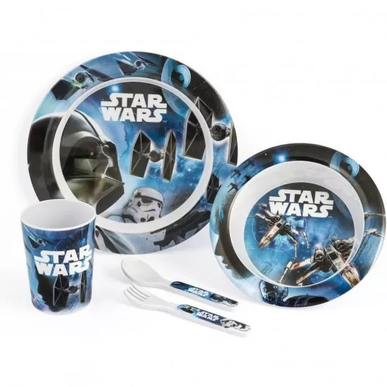 Set pentru masa melamina 5 piese Star Wars Rogue One Lulabi 8330500 Set pentru masa melamina 5 piese Star Wars Rogue One Lulabi 8330500