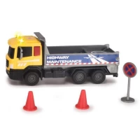 Camion de jucarie cu sunete, lumini si semne de circulatie, 17 cm