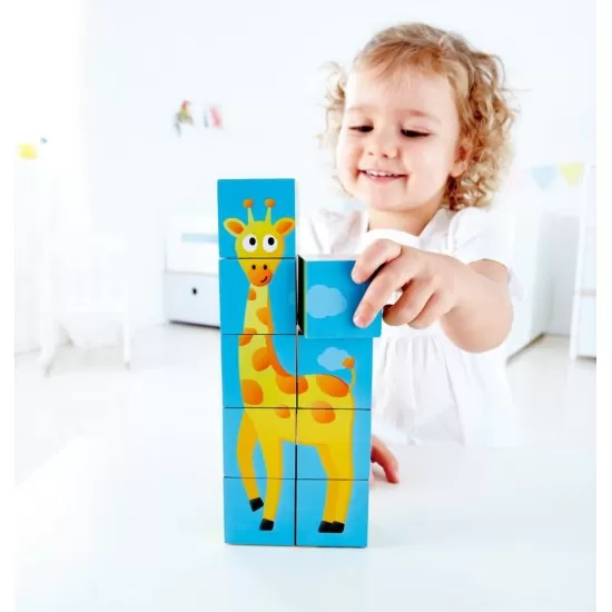 Puzzle din lemn jungla Hape 9 piese