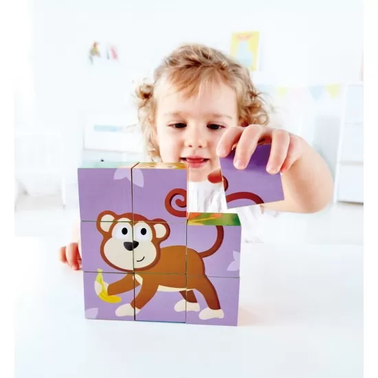 Puzzle din lemn jungla Hape 9 piese