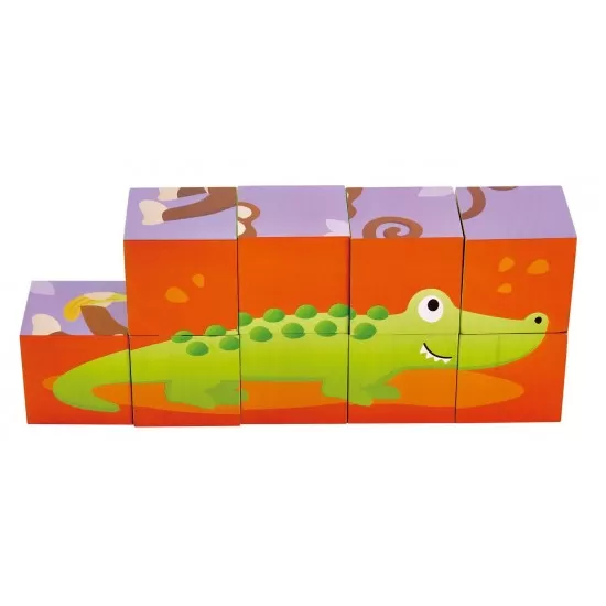 Puzzle din lemn jungla Hape 9 piese