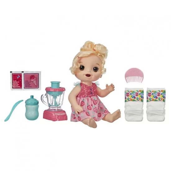 Papusa Baby Alive cu mixer pentru capsuni Papusa Baby Alive cu mixer pentru capsuni