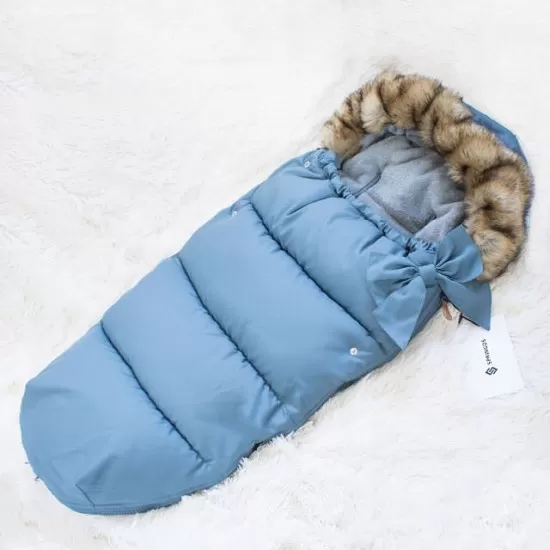 Sac iarna carucior cu blanita detasabila Mevis Delux Albastru Springos Sac iarna carucior cu blanita detasabila Mevis Delux Albastru Springos