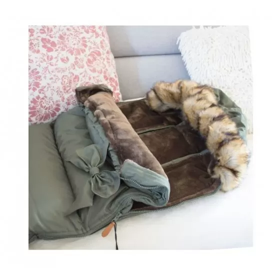 Sac iarna carucior cu blanita detasabila Mevis Delux Light Grey Springos