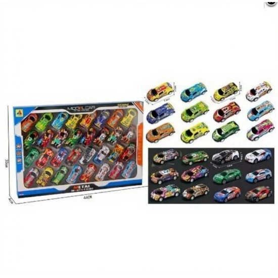 Set 32 masinute metalice colorate, jucarii de colectie si cadou pentru copii, +3 ani