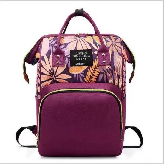 Rucsac multifunctional mamici Leaves Bambinice BN028 Mov Rucsac multifunctional mamici Leaves Bambinice BN028 Mov