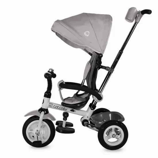 Tricicleta pliabila cu roti gonflabile Coccolle Urbio Air gri Tricicleta pliabila cu roti gonflabile Coccolle Urbio Air gri