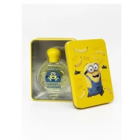 Apa de toaleta pentru copii Minions Yellow 50 ml in cutie metalica