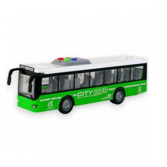 Autobuz interactiv pentru copii cu lumini si sunete 28 cm verde 
