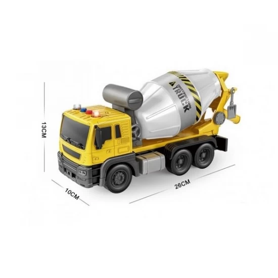 Betoniera interactiva cu sunete si lumini 26 cm galben