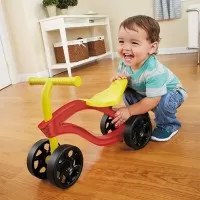 Bicicleta copii fara pedale Bugy verde/rosu 
