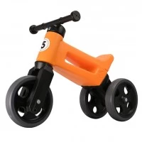 Bicicleta fara pedale cu cosulet pentru ghidon Funny Wheels Rider Sport 2 in 1 Portocaliu